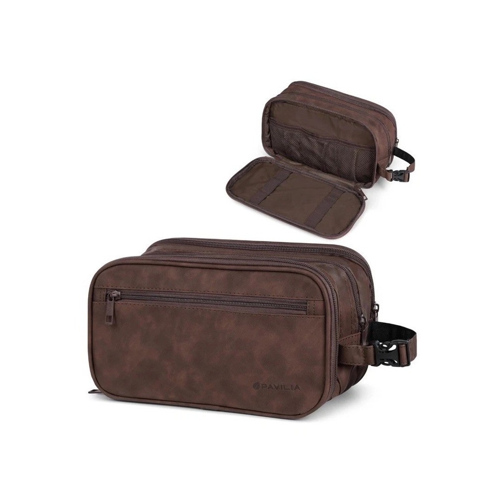 Mens Travel Toiletry Bag | Water-Resistant Dopp Kit  Shaving Organizer